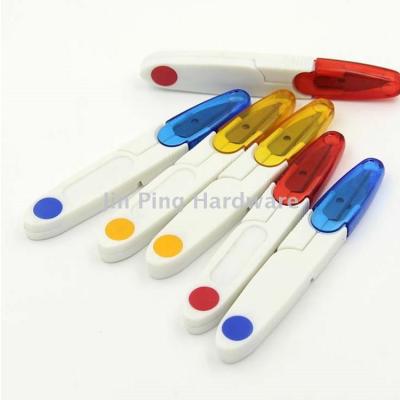 Manufacturer's direct-selling color transparent cover plastic handle safety gauze shears