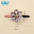 Six plum blossom crystal zircon colour white shoe button with flower shoe clasp pin, crystal topless cbuckle