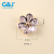 Six plum blossom crystal zircon colour white shoe button with flower shoe clasp pin, crystal topless cbuckle