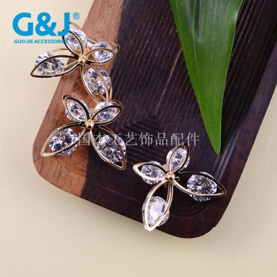 Butterfly metal crystal zircon clasps the lucky star pin box bag bag lady's shoe decoration buckle