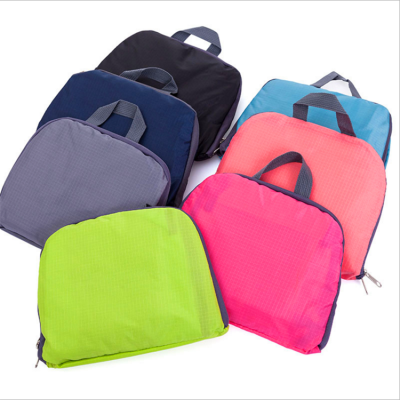 The factory supplies multi-function outdoor waterproof double shoulder bag to receive folding travel bag customization