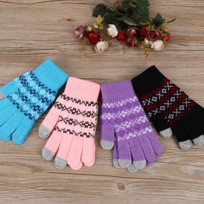 Winter ladies warm out plush gloves for men's winter velvet gloves.