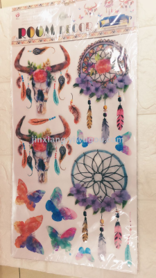 DREAM Catcher peacock living room bedroom wall decoration 6D wall stickers