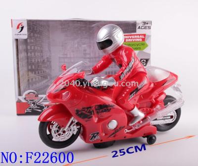 Electric universal light music motorcycle baby early education intelligent sensing toy wholesale F22600