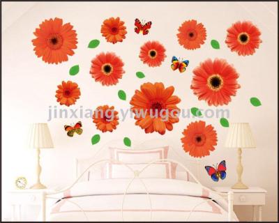 rose flower  room bedroom decorative wall sticker