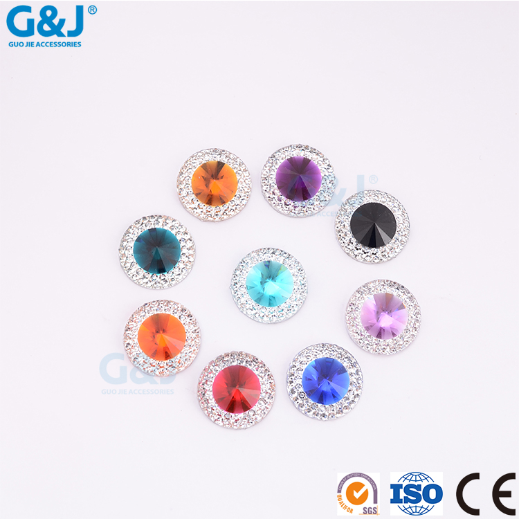 树脂磨砂圈点钻 服饰配件辅料围边钻点装饰扣