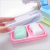 Double-Position Soap Box Double-Body Waterproof Soap Box Travel Double-Grid Soap Box Drain with Cover Pp Soap Box