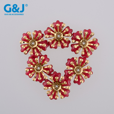 DIY ribbon wholesale drip of the flower Daisy flower bow decorative flower disc buckle alloy manual accessories
