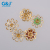 Drop glue florets manufacturers direct multi - layer drop paint copper bottom hand sewing hole flower DIY