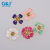 Four discernable five - flower eight - flower combination of multi-layer metal-imitated alloy drop adhesive rubber shoe