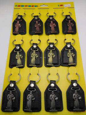 Xinchang keychain new alloy holy father leather buckle