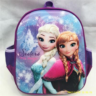 12-inch 3D snow and ice children's backpack, backpack, school bag