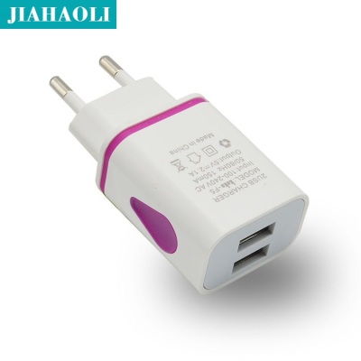Jhl-cq004 dual USB 7 color water drop light charger 2.1A smartphone universal plug is popular..