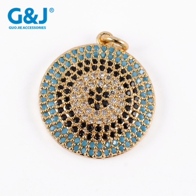 Boutique heat sell micro - set ellipse necklace pendant zircon necklace hang piece DIY manual