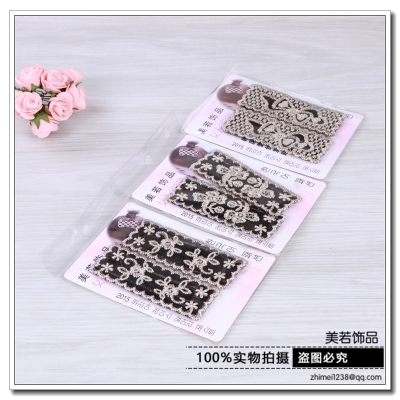 Korean Style Black Lace Embroidery Universal Hook and Loop Fasteners Hair Sticker Bang Sticker