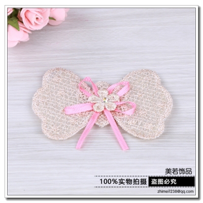 Lace Simple Flower Velcro Adult Hook and Loop Fasteners Cropped Hair Fastener Posting Female