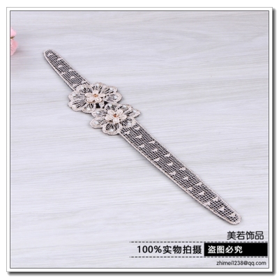 Factory Direct Sales Simple Flower Lace Velcro Adult Hook and Loop Fasteners Cropped Hair Fastener