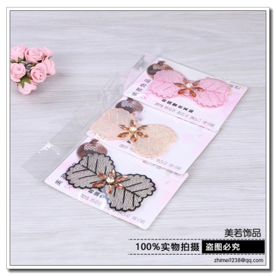 Fixed Seamless Bow Embroidery Mesh Bang Sticker Multifunctional Hair Patch