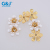 Manufacturers wholesale multi - layer oil drop green copper bottom hole hand sewing glue flowers