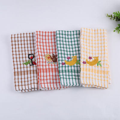 Manufacturer direct sale grain embroidery pattern simple cotton absorbent towel.
