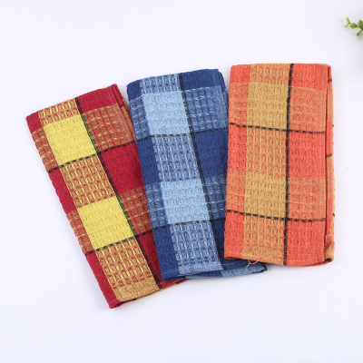 Manufacturer direct-sale plaid cotton face cloth without soft water absorption.