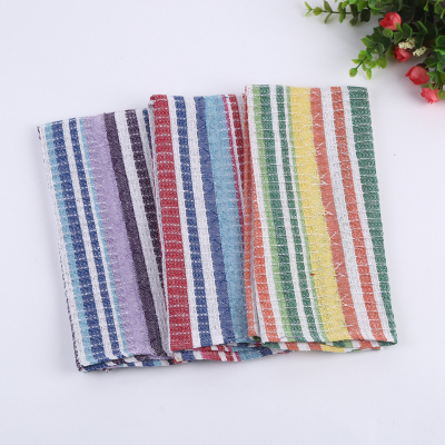 Manufacturer direct selling cotton color stripe soft and thick classic fashionable face towel.