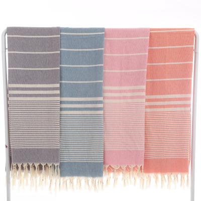 Manufacturers direct sales of colored striped cotton warm blanket towel towel.