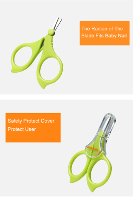Special printing card for baby and baby, safety scissors with lid