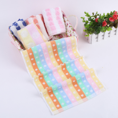 Manufacturer direct selling jacquard love towel cotton children face towels.