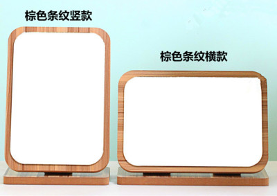 Wholesale manufacturers direct sales of new single-sided desktop cosmetic wooden mirror daily gift cosmetic mirror.