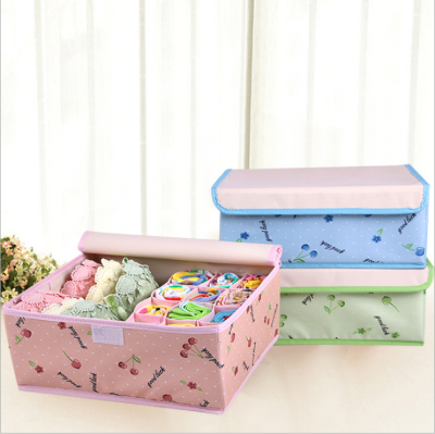 Oxford underwear storage box underwear socks sorting box 2 in 1 storage box folding storage box