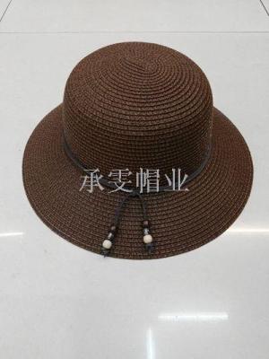 Hat lady black and white bow shade straw Hat elegant British summer female beach Hat foldable sun block wide brimmed Hat
