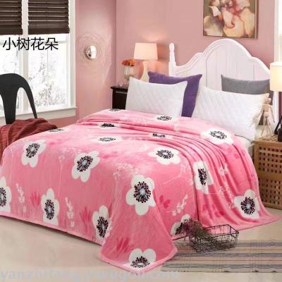 Gift blanket flannel fall-winter thickening warm cloud sable fawn coral-wool sheet cover blanket