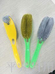 Factory Direct Sales Oil-Free Cleaning Ball Wok Brush Silk Tennis Wok Brush Plastic Cleaning Ball Fabulous Pot Cleaning Tool