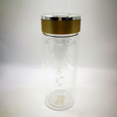 The factory sells 10 yuan fine glass insulation water bottle thermos bottle cup car glass vacuum water glass