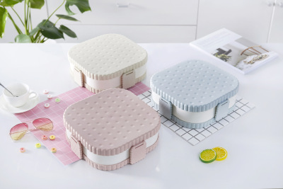 New creative square biscuit candy box nut box nut box dry fruit tray plastic receive fruit tray