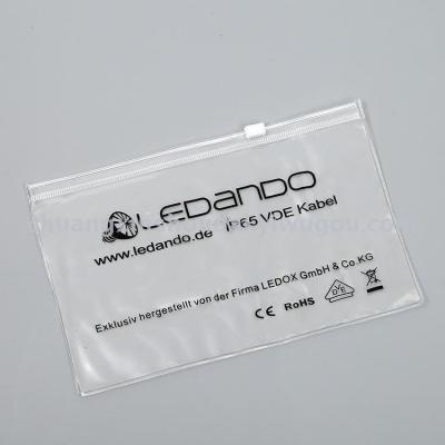 Customized PVC transparent zipper plastic storage bag Customized LOGO travel cosmetics bag