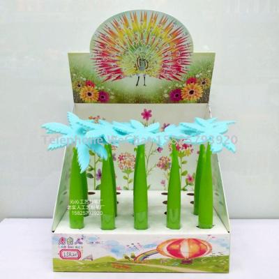 New type potted pen coconut tree pen leaves pen cartoon craft pen advertising gift pen