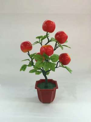 The factory is selling 10 yuan of high-quality simulation plants of the year orange apple potted plant potted plant