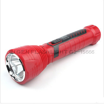 Long root flashlight plastic rechargeable flashlight yj-251-3w