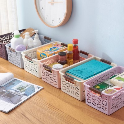 Creative storage basket rattan-like warm hand-ear line sorting baskets