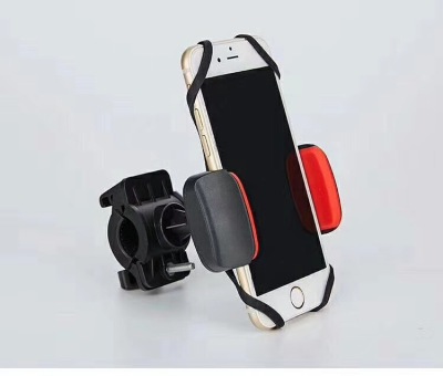 Bicycle mobile phone bracket with silicone cover shock