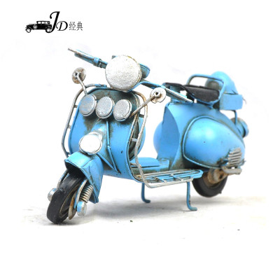 Metal art crafts imitation ancient sheep pedal motorcycle model home soft decoration gift collection