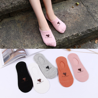 The new summer pure color cat shallow-mouthed invisibility socks women's stocking stockings for socks
