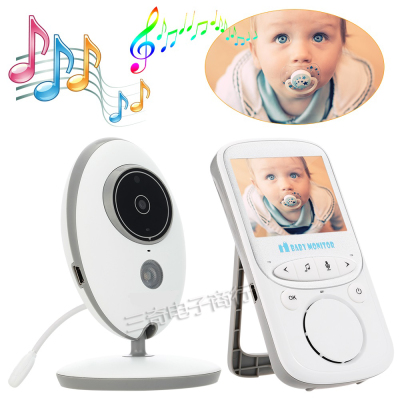 baby electronic nanny baby phone monitor 2.4 inch LCD IR Night vision Temperature Monitor Intercom baby phone 