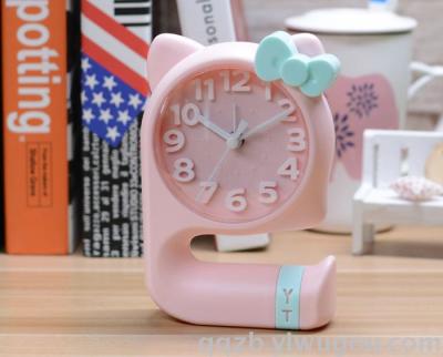 Household Students' Supplies Clock Wholesale Hello Kitty Cartoon Alarm Clock Gift