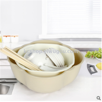 Rotate the double layer of water and water basket kitchen sink, plastic fruit basket, water wash