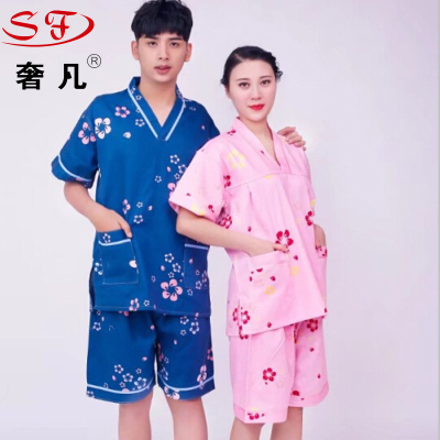 The sweats of a pure cotton safety nano-sauna bathing gown full of massage clothes