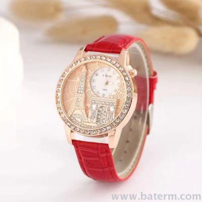 Quick sale of hot style fashion sales of the Eiffel Tower belt ladies watch quartz watch