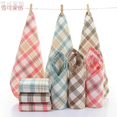 Gauze towel double layer pure cotton day series simple green living square cloth.